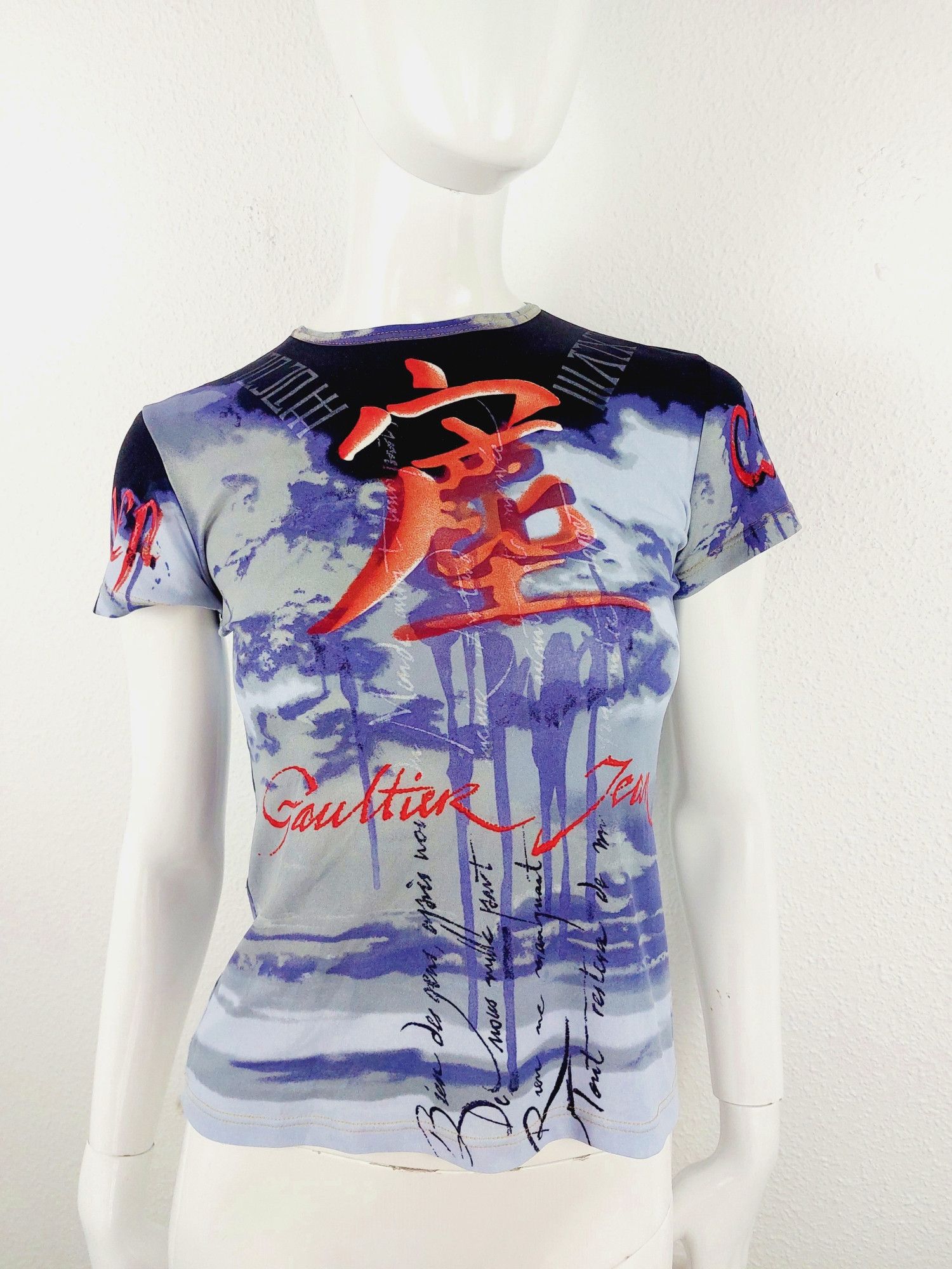 Jean Paul Gaultier Jean Paul Gaultier Tattoo Japanese Letters T-shirt Top Size US XS / EU 42 / 0 - 1 Thumbnail