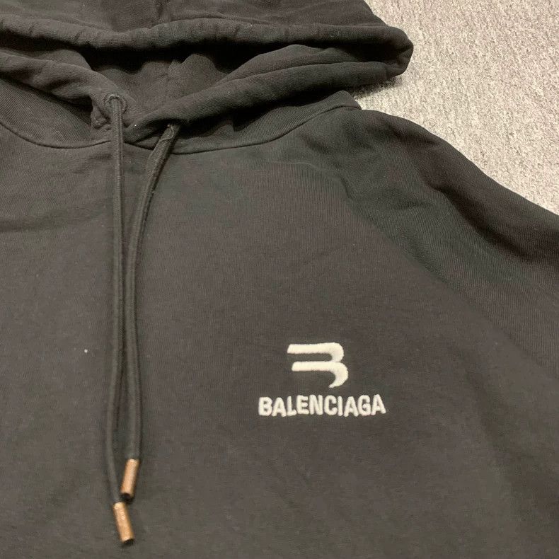 Balenciaga Balenciaga Black Double Hook Hoodie Sweater Size US S / EU 44-46 / 1 - 8 Thumbnail