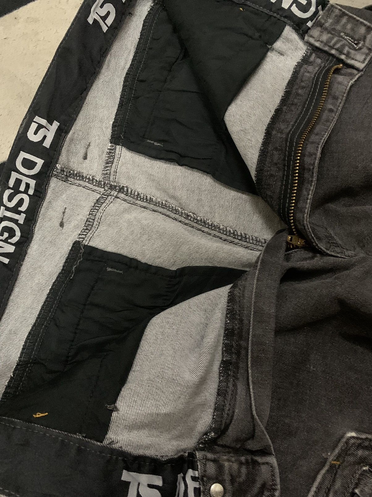 POST ARCHIVE FACTION (PAF) Vintage Japanese Brand Double Knee Style Utility Cargo Jeans Size US 33 - 17 Thumbnail