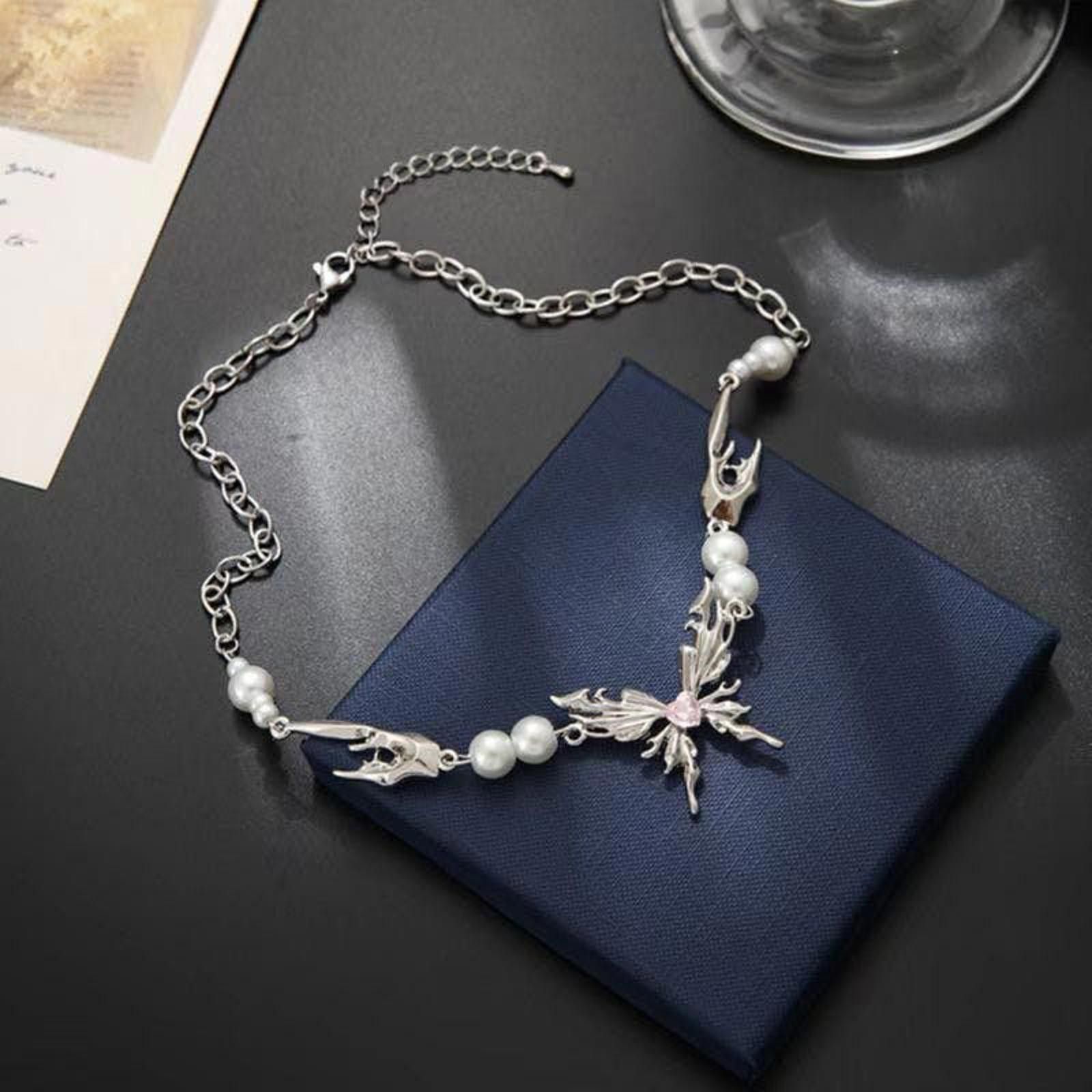 Other Butterfly Pearl Necklace Size ONE SIZE - 2 Thumbnail