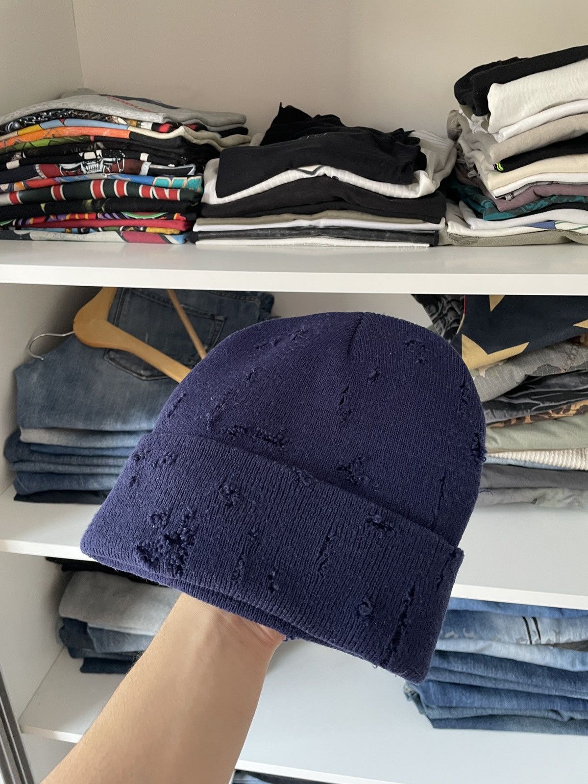 Carhartt Carhartt Acrylic Beanie Hat Distressed Ripped Washed Fade Size ONE SIZE - 2 Thumbnail