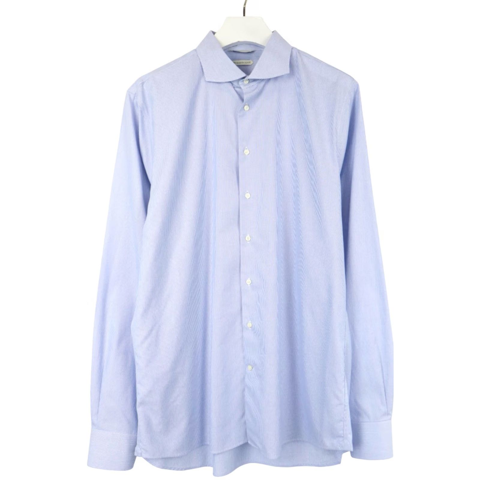 Suitsupply SUITSUPPLY Formal Shirt Men's Extra Slim Fit Blue Pinstripe 45-7/17 3/4L Size 48R - 2 Thumbnail