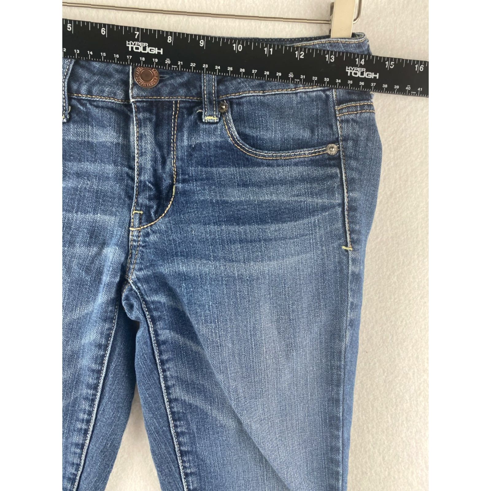 American Eagle Outfitters American Eagle Outfitters Jeans Womens 2 Denim Dark Wash Distressed Blue Skinny Stretch Size 28" / US 6 / IT 42 - 6 Thumbnail