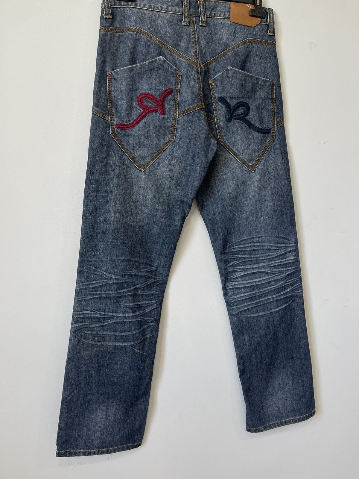 Rocawear Y2k Rocawear Crazy Vtg 90s Faded Embroidere Rap Skate Jeans Size US 32 / EU 48 - 4 Thumbnail