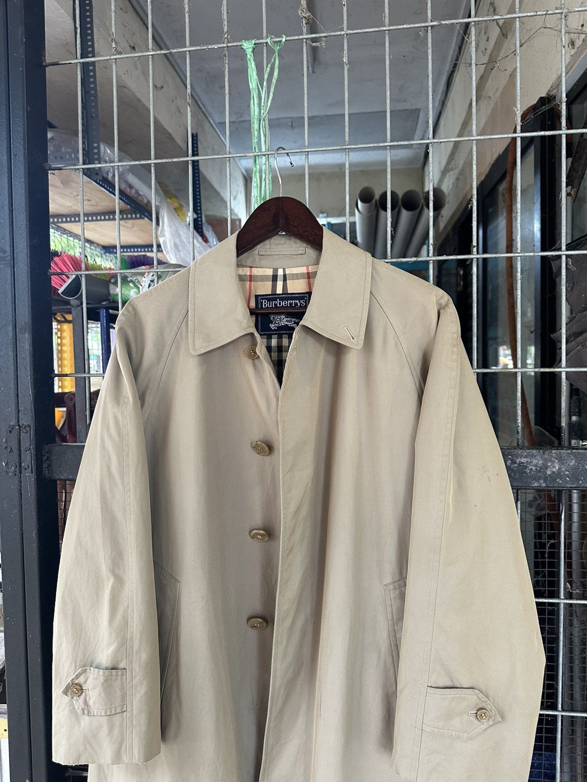 Burberry 👹Vintage Burberrys Prorsum Nova Check Lined Trench Coat Size US M / EU 48-50 / 2 - 5 Thumbnail
