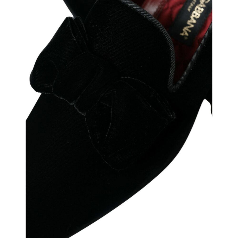 Dolce & Gabbana Dolce & Gabbana Elegant Black Velvet Loafers - Men's Luxury Size US 7 / EU 40 - 8 Thumbnail