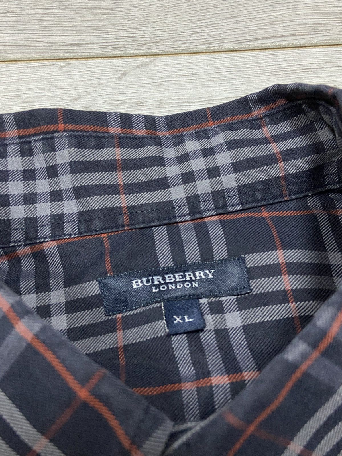 Burberry Burberry Brit shirt nova check dark blue overprint vintage Size US XL / EU 56 / 4 - 5 Thumbnail