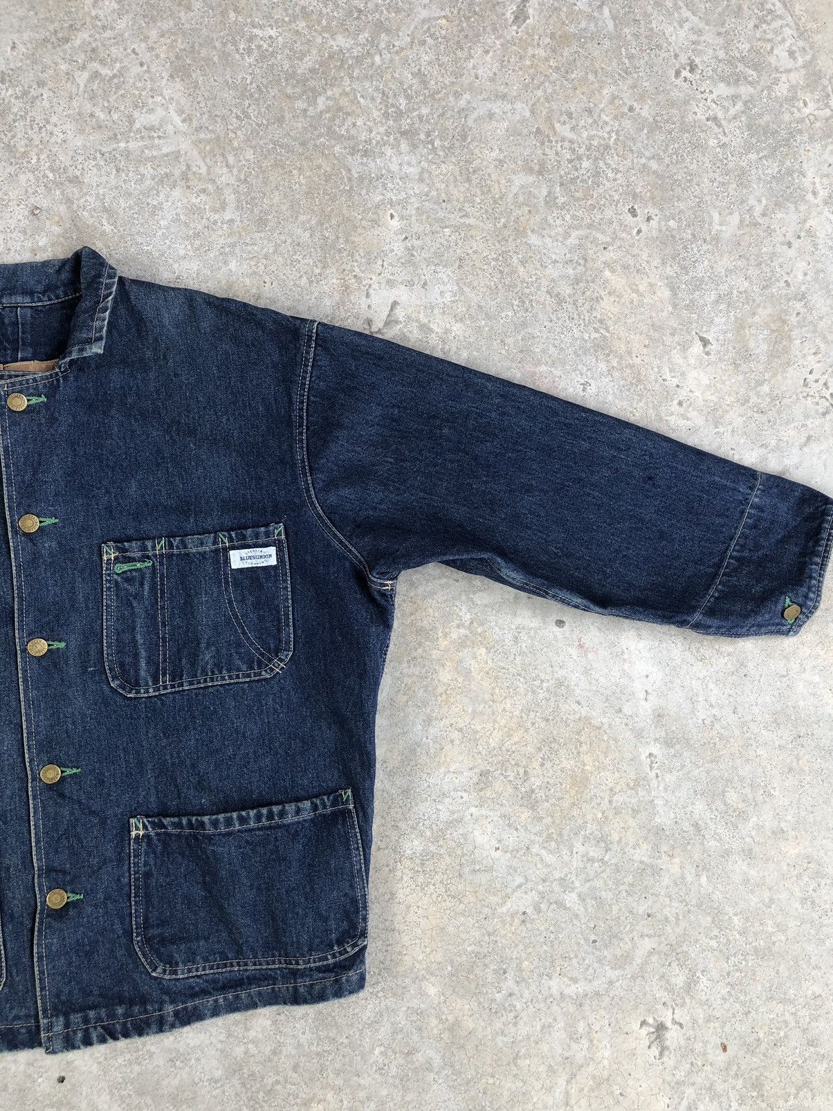 Vintage Vintage 70s Blues Union Chore Jacket Distressed Denim Size US L / EU 52-54 / 3 - 6 Thumbnail