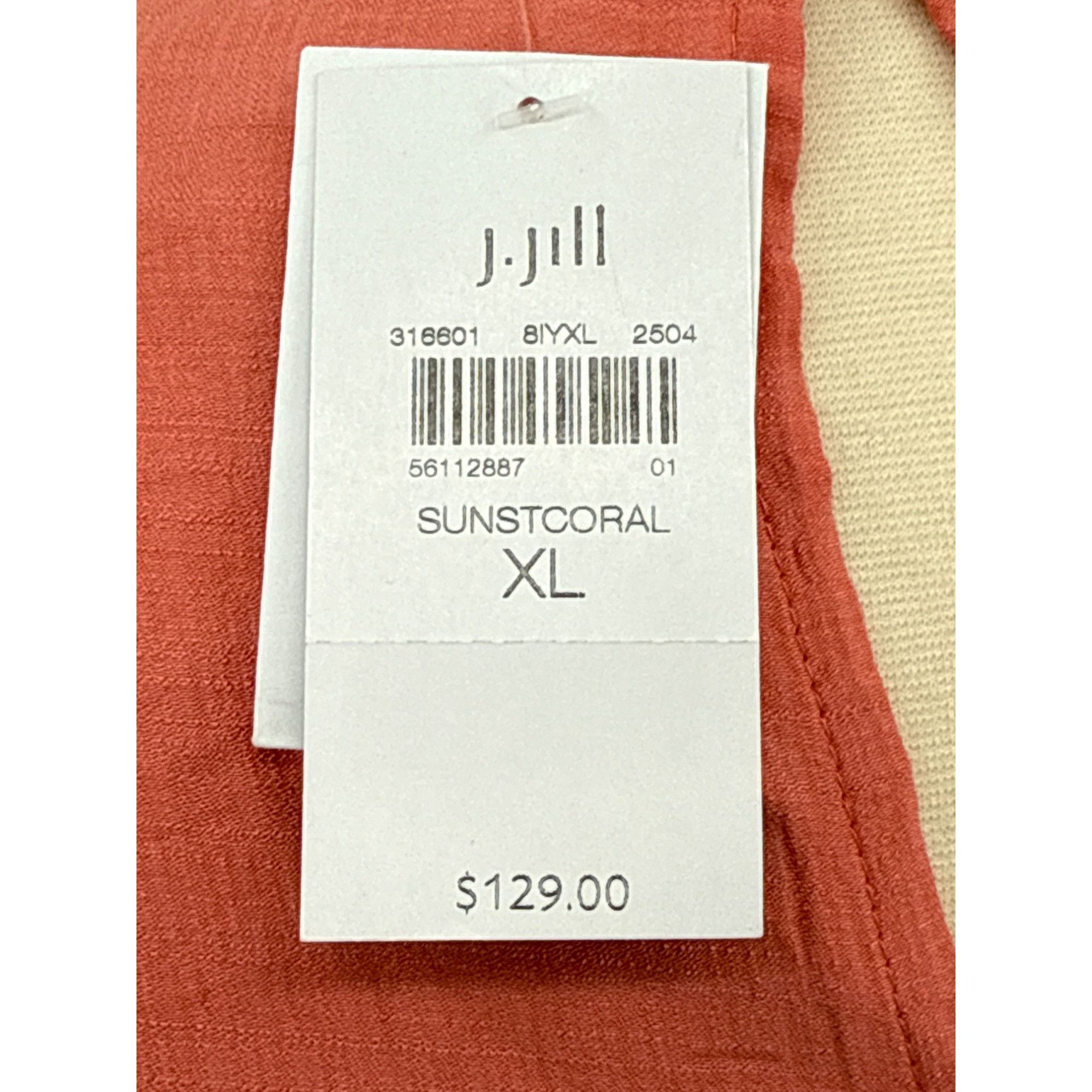 J. Jill J. Jill Pintucked A-Line Maxi Dress in Sunset Coral- NWT Size XL / US 12-14 / IT 48-50 - 3 Thumbnail