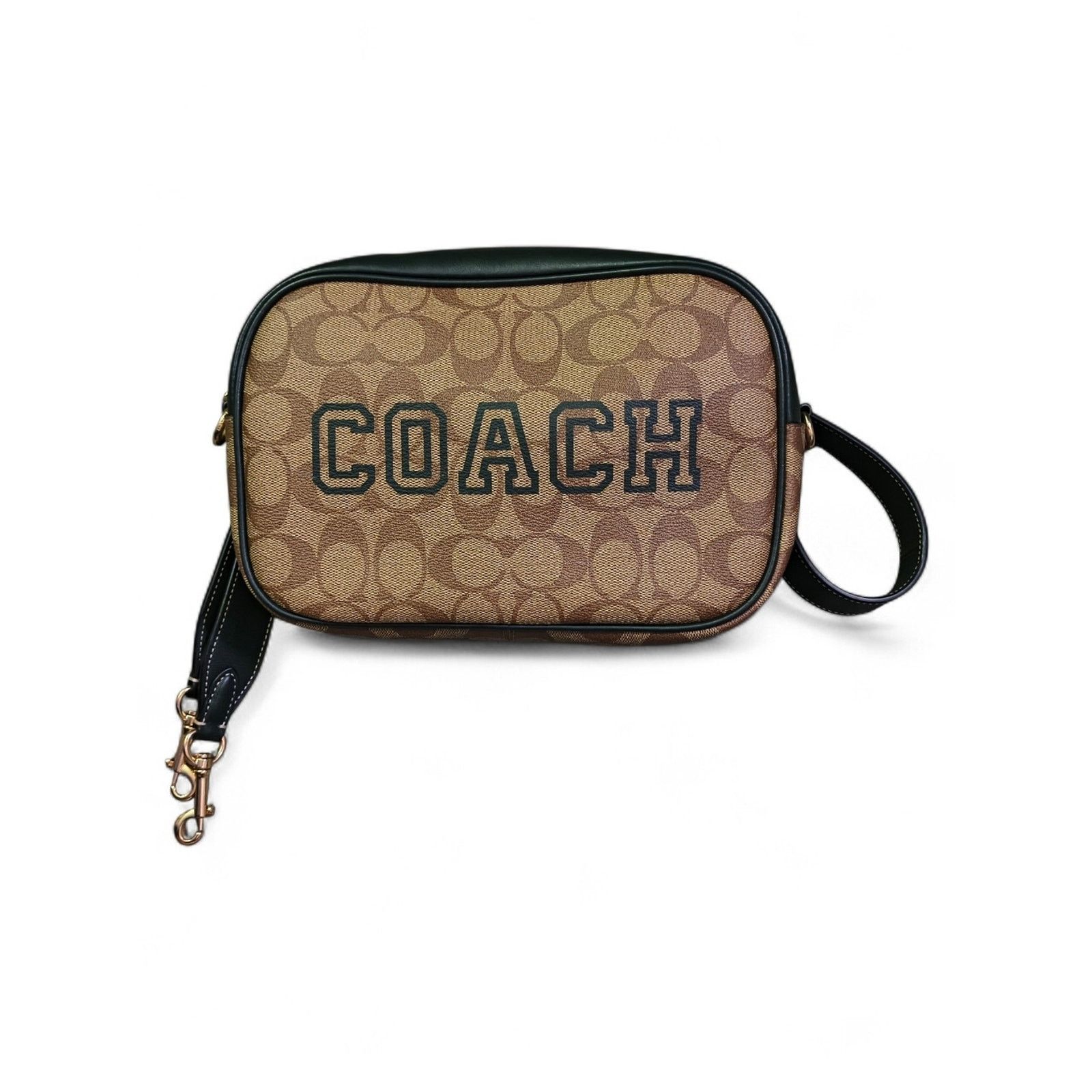 Coach New Coach Brown tan Monogram Crossbody Coated Canvas Leather Size ONE SIZE - 1 Thumbnail