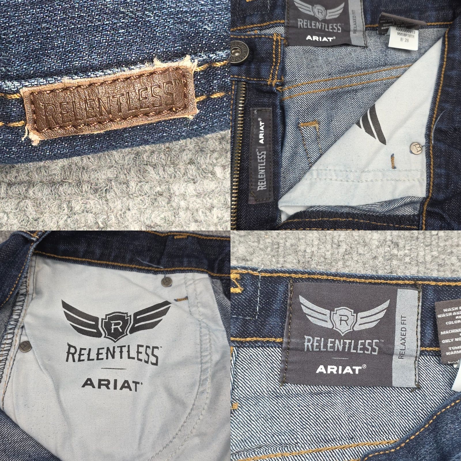 Ariat Ariat Men’s Relentless Relaxed Fit Jeans 30x32 Blue Straight Jeans Men 30 Inseam 30 Regular Fit 5-Pocket Denim Cotton Vintage No Size US 30 / EU 46 - 8 Thumbnail