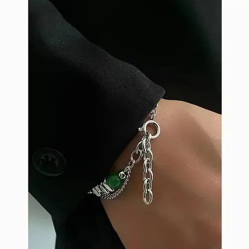 Florence Black Green Stone Bracelet Size ONE SIZE - 3 Thumbnail