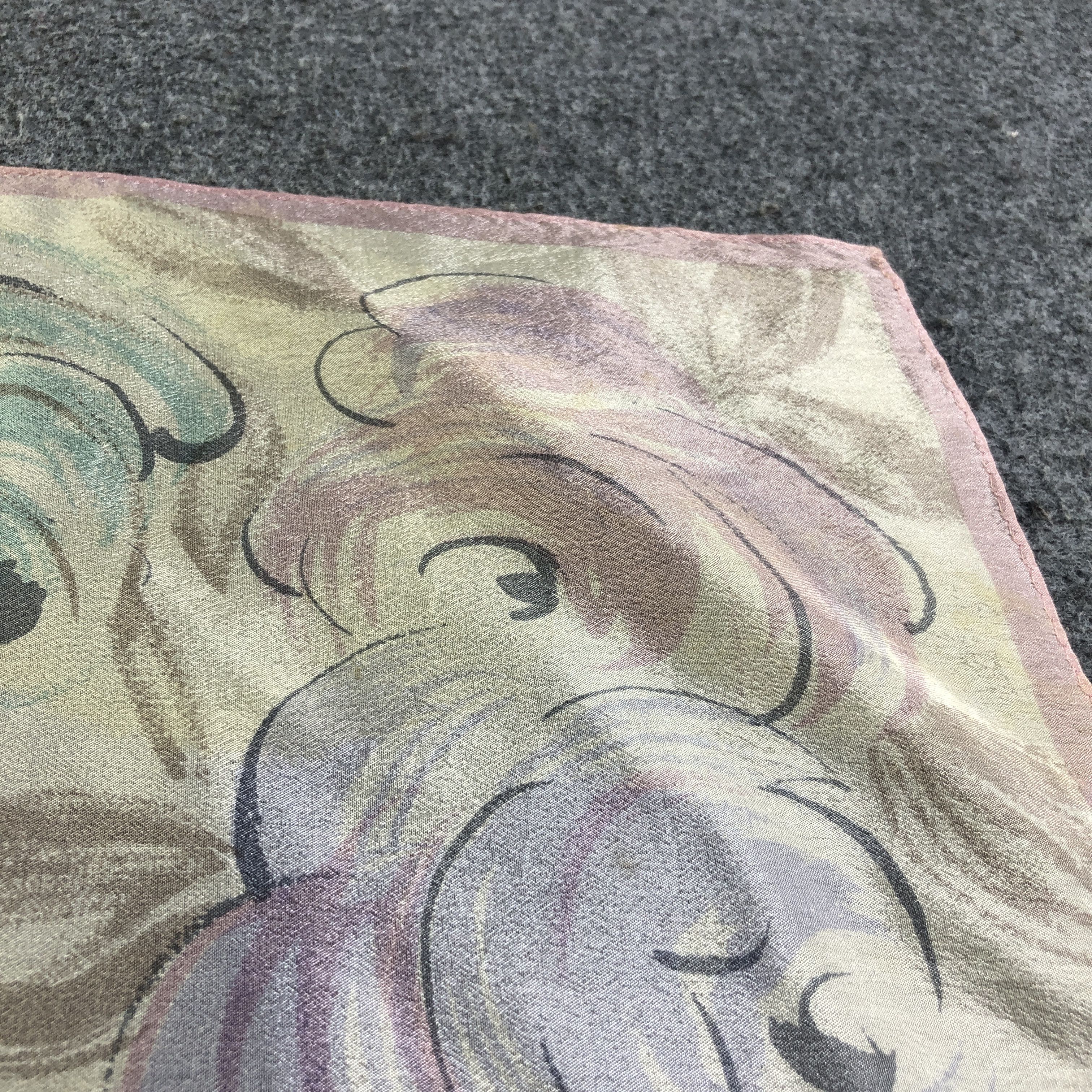 TED LAPIDUS Ted Lapidus Floral Hand Rolled Silk Scarf M1046 Size ONE SIZE - 13 Thumbnail