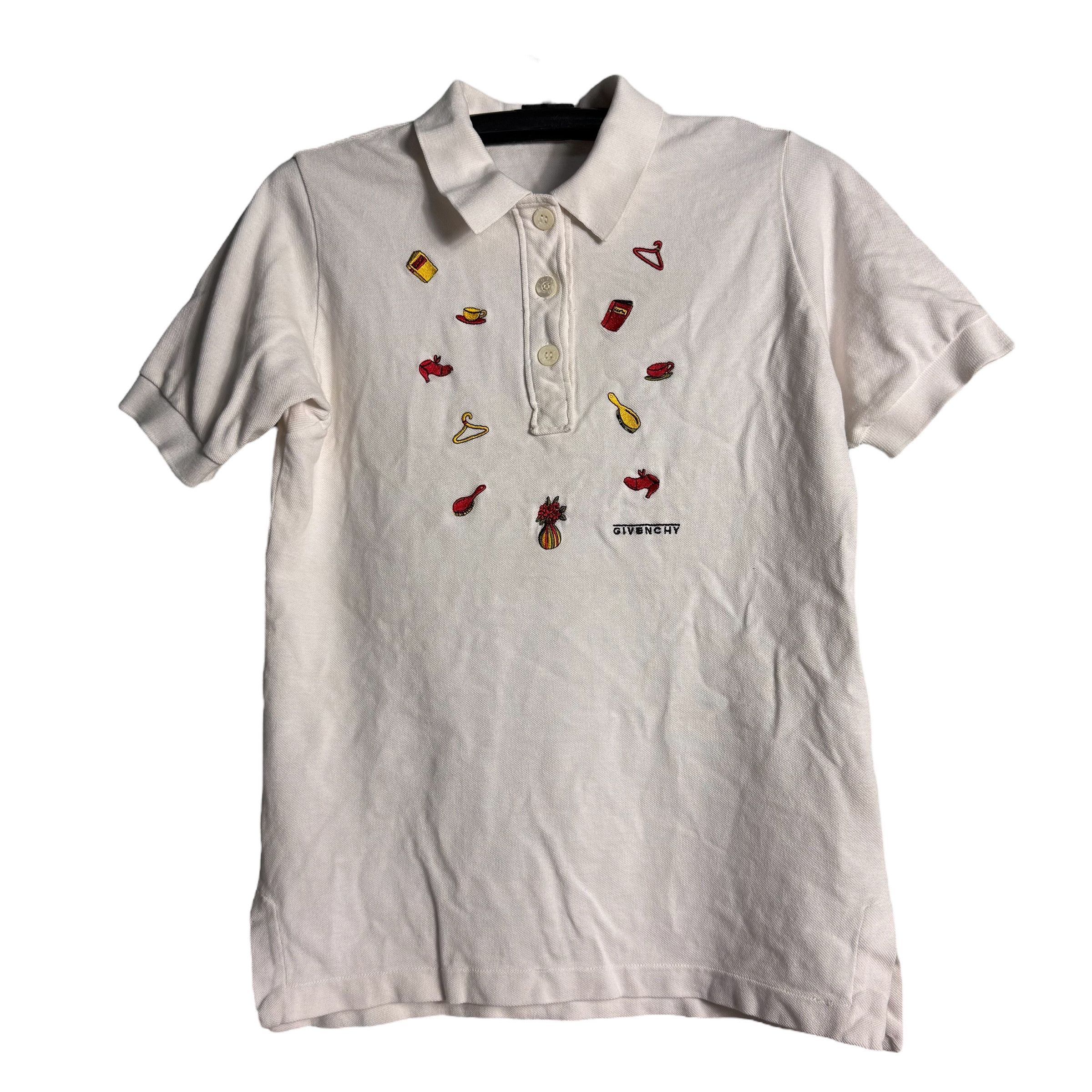Givenchy 🔥RARE🔥Vintage Givenchy Life Embroidery Motifs Polo Shirt Size US M / EU 48-50 / 2 - 1 Thumbnail