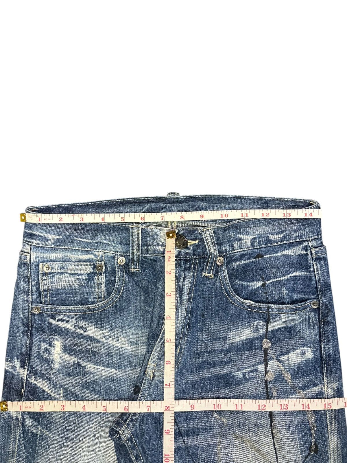 Tornado Mart Vintage Japanese Brand Paint Distress Flare Jeans Size US 29 - 6 Thumbnail