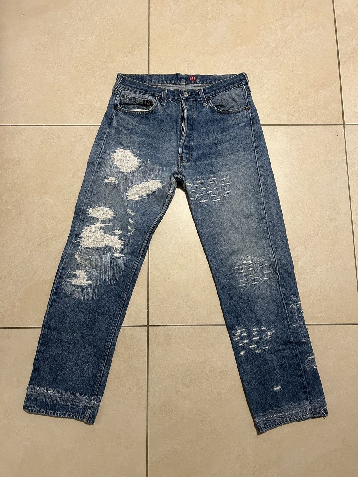 Levi's Vintage Reconstructed Levi's Denim Jeans Size US 32 / EU 48 - 1 Thumbnail