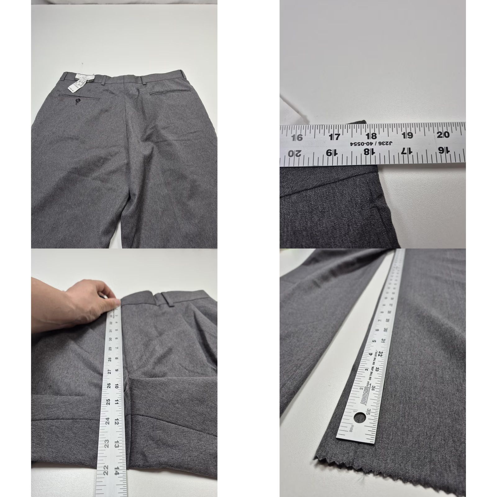 Jos. A. Bank Jos. A. Bank Dress Pants Mens 36x36 Gray Wool Pleated Straight Unhemmed NWT Size US 36 / EU 52 - 8 Thumbnail