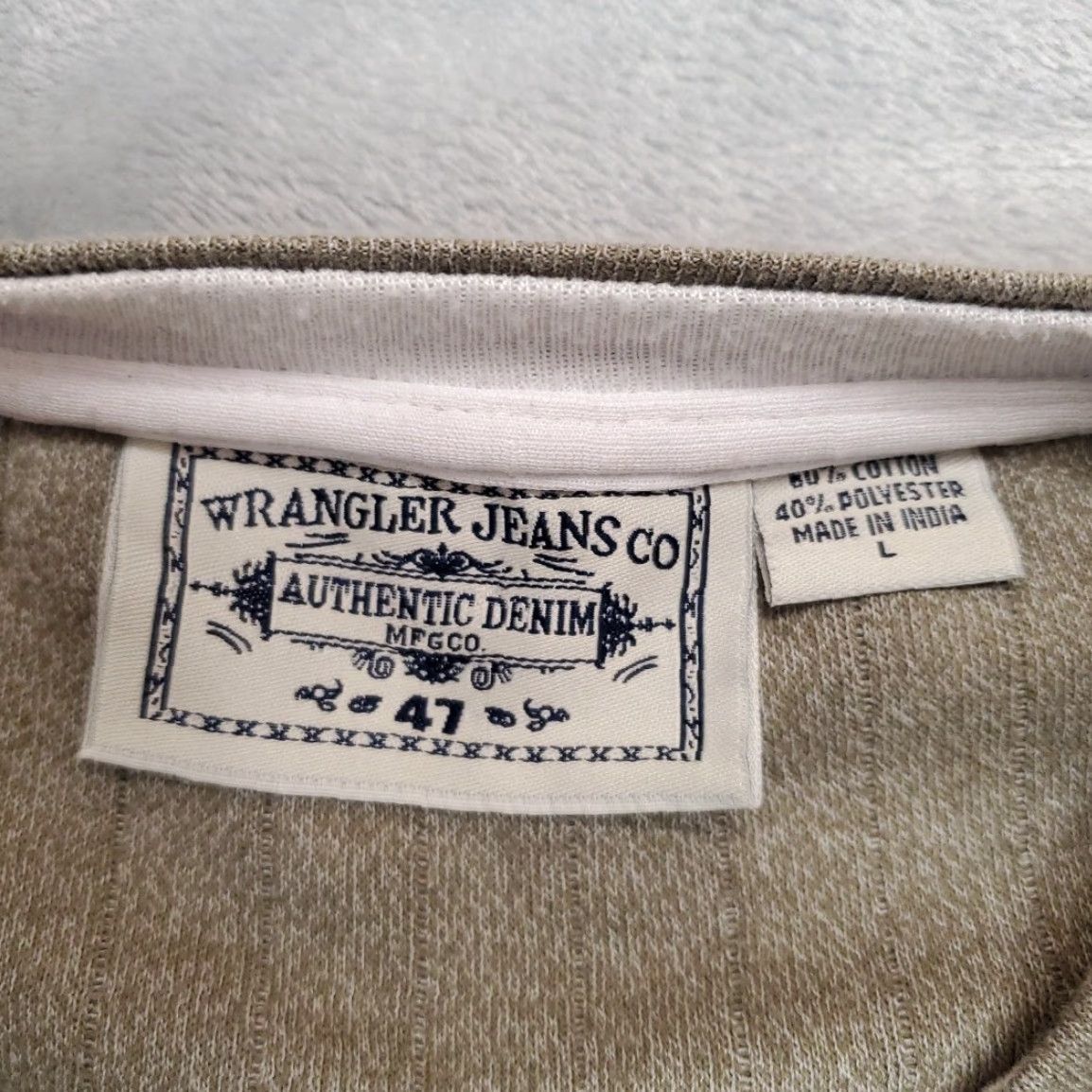 Wrangler VINTAGE Wrangler Shirt Mens Large Green Rib 47 Retro V-Neck Sweater 90s Y2K casual Mens Size US L / EU 52-54 / 3 - 4 Thumbnail