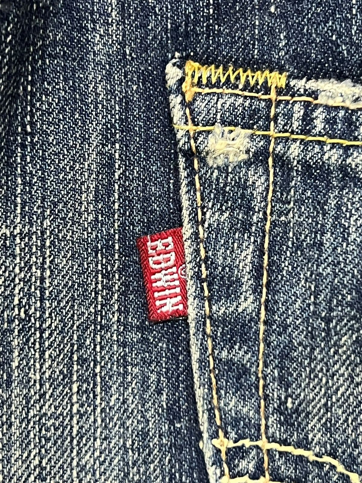 Edwin Vintage 00s Edwin 504R - Faded Mud Wash, Distressed Denim Size US 31 - 13 Thumbnail