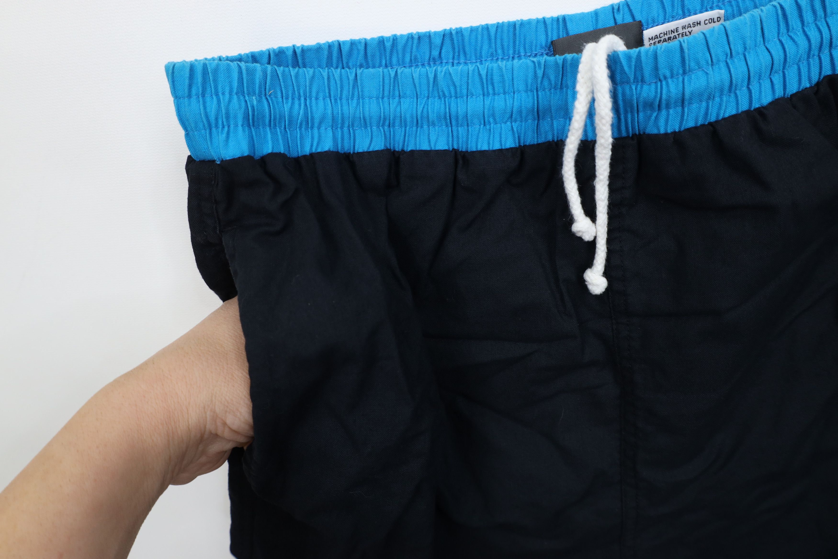 Vintage Vintage 90s Streetwear Above Knee Lined Shorts Black Cotton Size US 32 / EU 48 - 5 Thumbnail