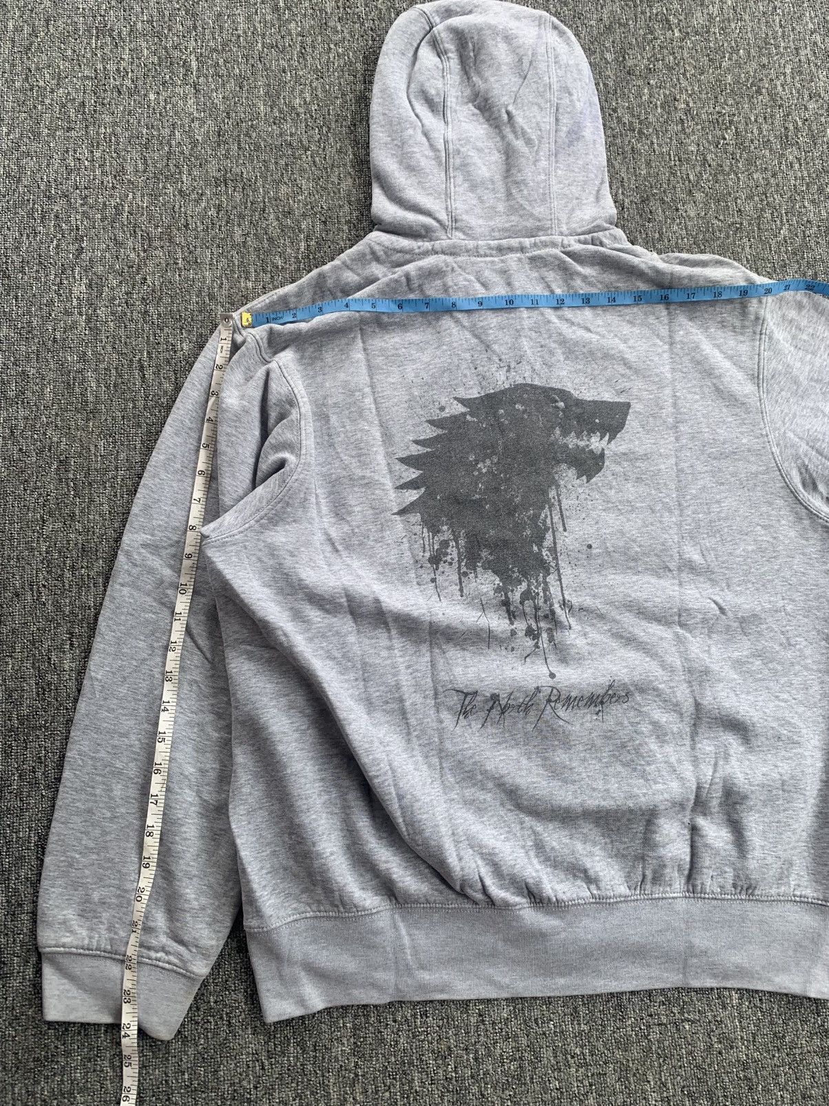 Other Undefined The North Remember Wolf Back Simple Zip Hoodie Size US M / EU 48-50 / 2 - 7 Thumbnail