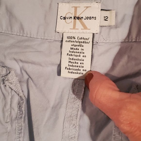 Calvin Klein Calvin Klein CK Jeans Lt. Blue Cargo Sz. 12 Pants Size 34" / US 12 / IT 48 - 10 Thumbnail