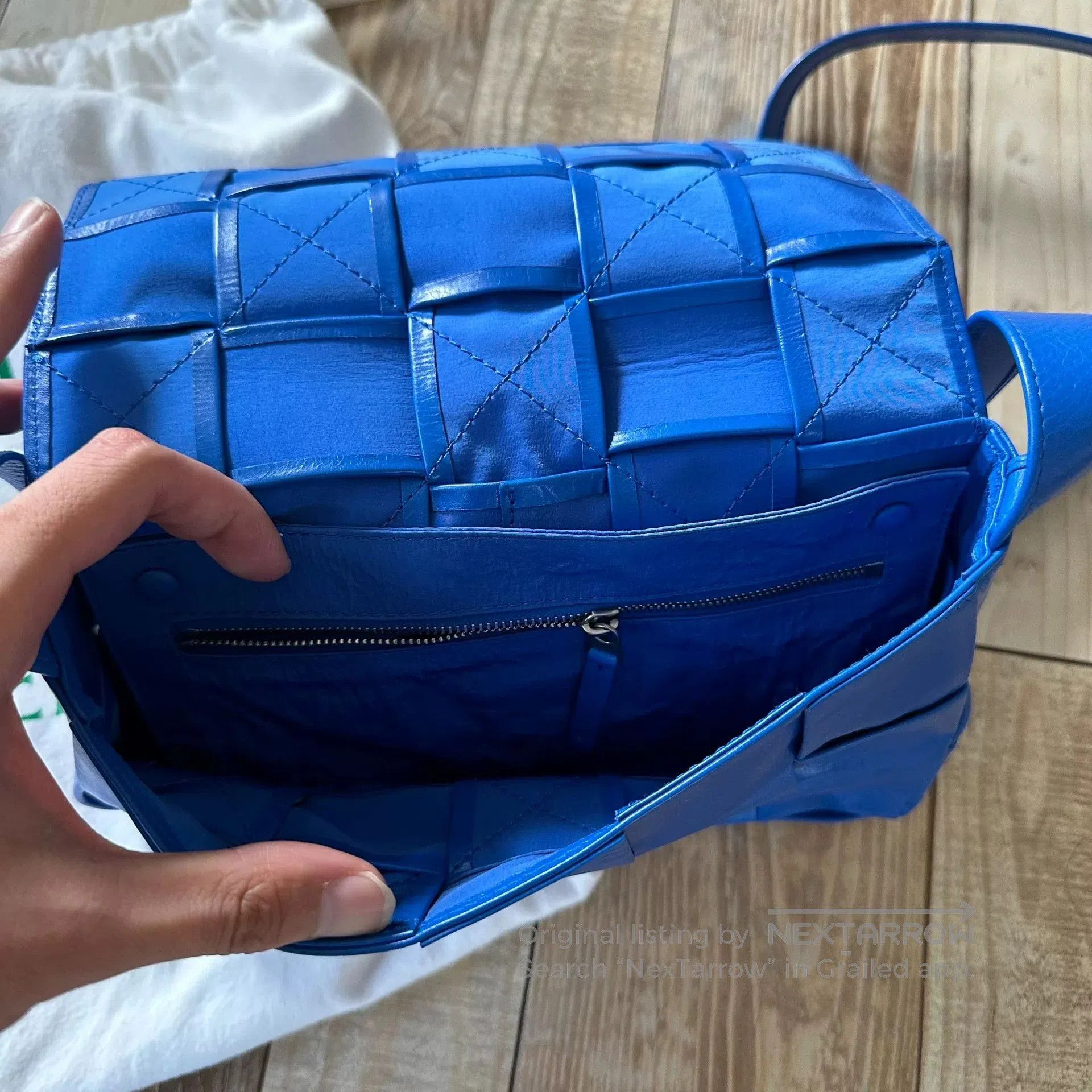 Bottega Veneta Bottega Veneta Blue Woven Crossbody Bag. Size ONE SIZE - 5 Thumbnail