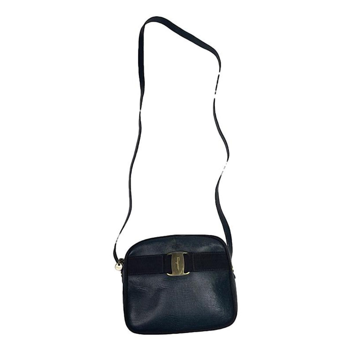 Salvatore Ferragamo Black Leather Handbag Size ONE SIZE - 1 Thumbnail