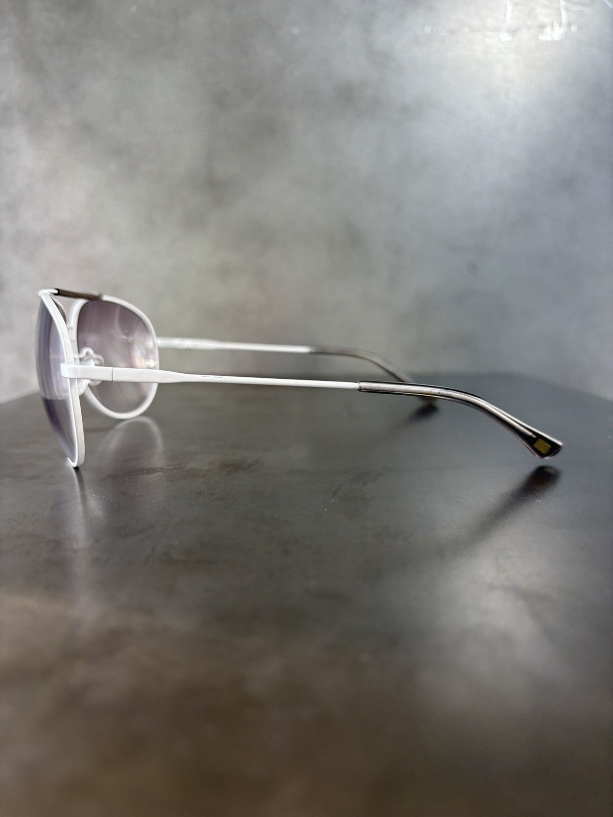 Perry Ellis Vintage Perry Ellis Sunglasses 2000s Aviators White Gaudy Size ONE SIZE - 8 Thumbnail
