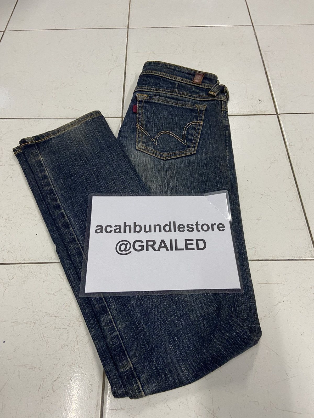 Edwin EDWIN 503 BLUE TRIP SKINNY DENIM JEANS Size US 26 / EU 42 - 15 Thumbnail