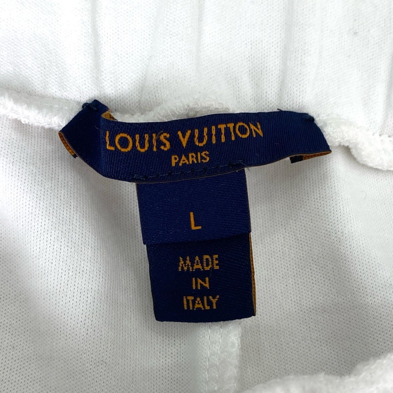 Louis Vuitton Louis Vuitton Logo Print Zip-Design White Cotton Jogger Pant Size US 35 - 2 Thumbnail