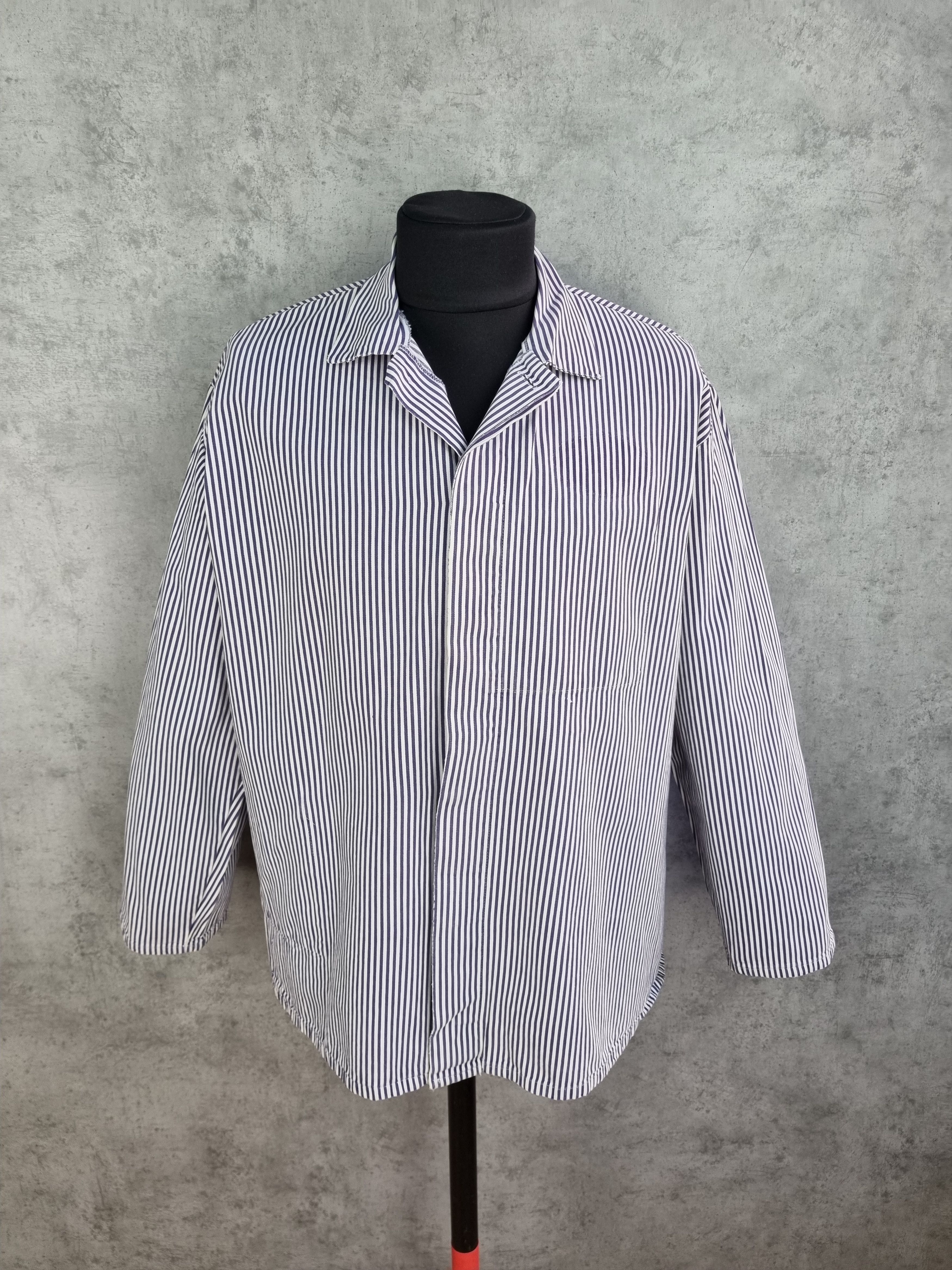 Le Laboureur × Vetra Vintage Striped Sailing Marina Worker German Light Jacket Size US XXL / EU 58 / 5 - 4 Thumbnail