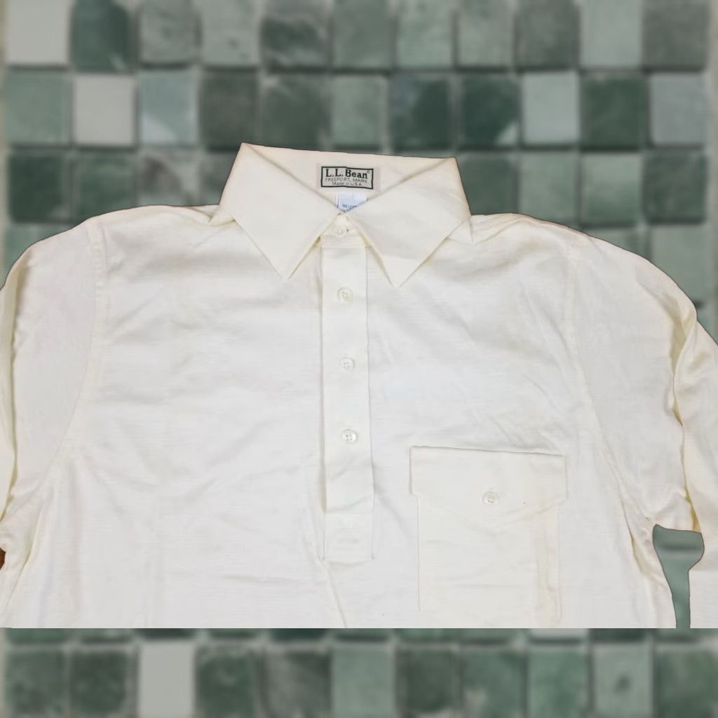 Vintage VINTAGE LL BEAN YELLOW LONG SLEEVE POLO SHIRT SZ MEDIUM MADE IN USA Size US M / EU 48-50 / 2 - 1 Thumbnail