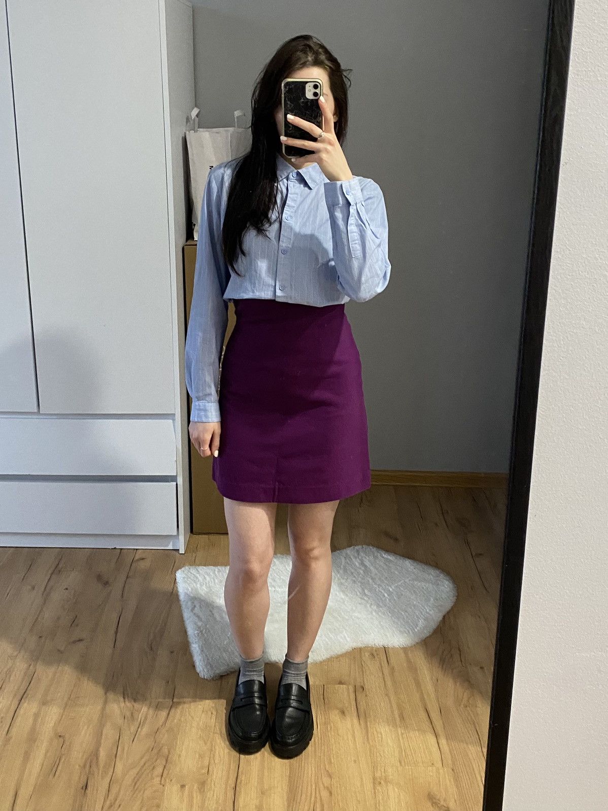 Miu Miu Miu Miu Purple Mini Skirt High Waist Size 27" / US 4 / IT 40 - 6 Thumbnail