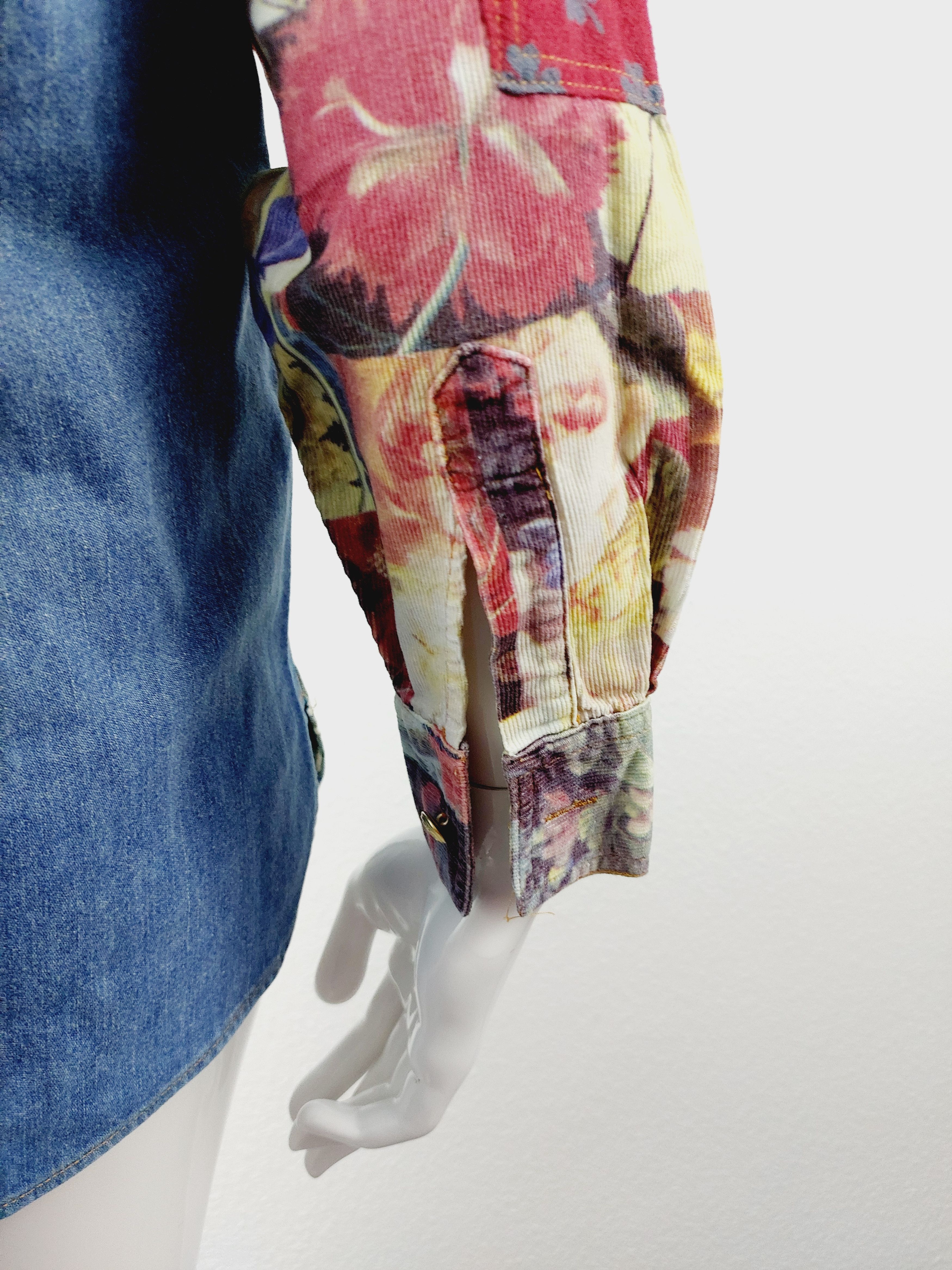 Moschino Moschino Jeans Patchwork Jeans Denim Ruffled Tartan Shirt Size US XS / EU 42 / 0 - 3 Thumbnail