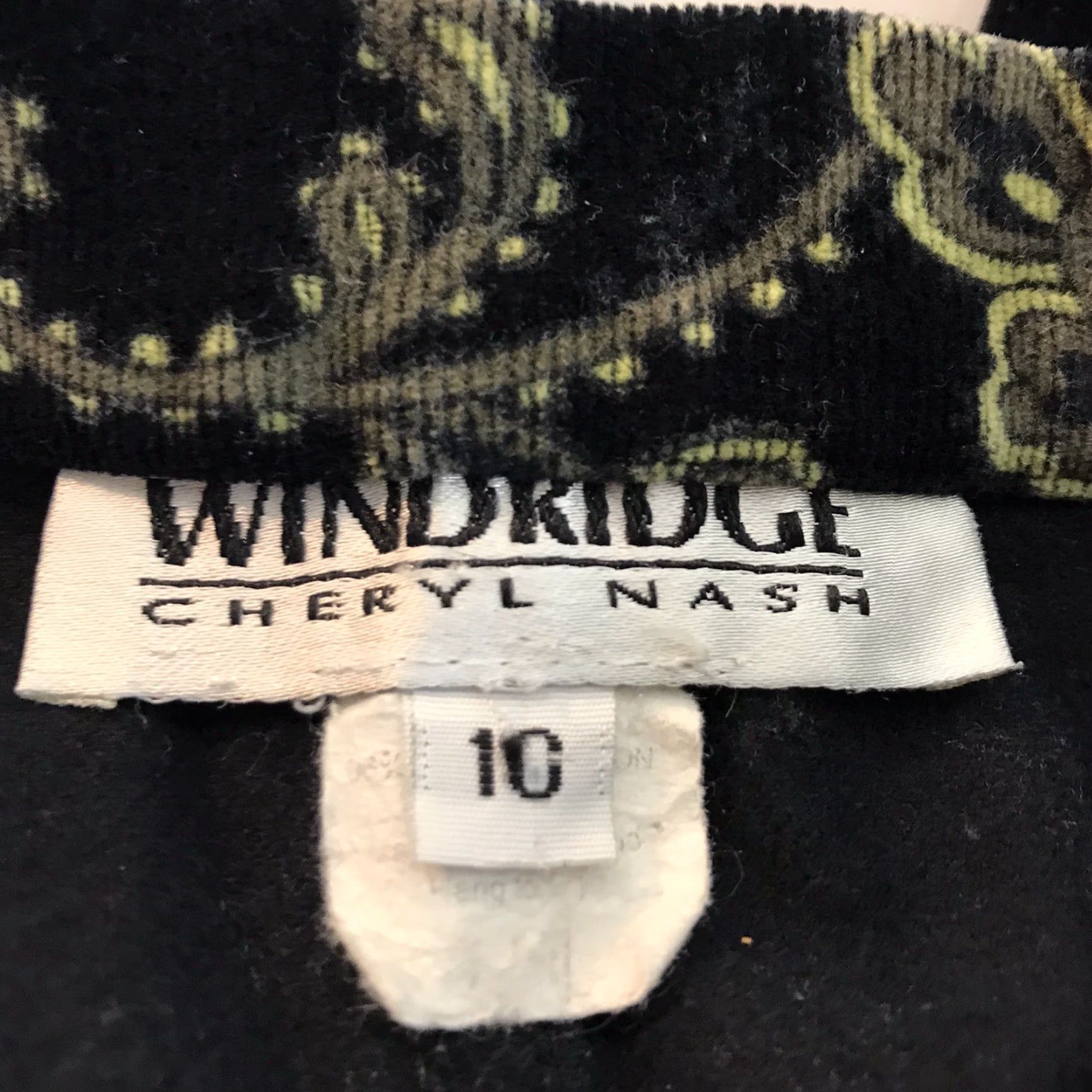 Velvet VINTAGE Windridge Cheryl Nash Black Paisley Velvet Wide-Leg Pants Womens Size 10 Size 32" / US 10 / IT 46 - 4 Thumbnail