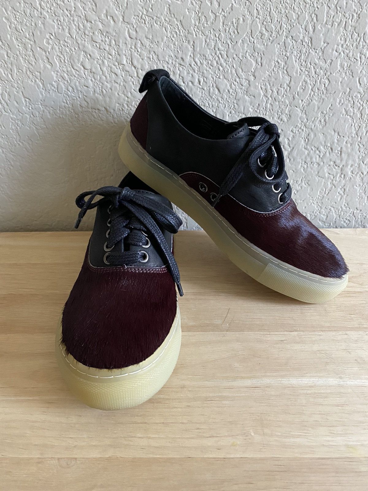 Silent By Damir Doma Silent Damir Doma Ferina Leather Pony Hair Low Top Sneaker Size US 6 / IT 36 - 2 Thumbnail