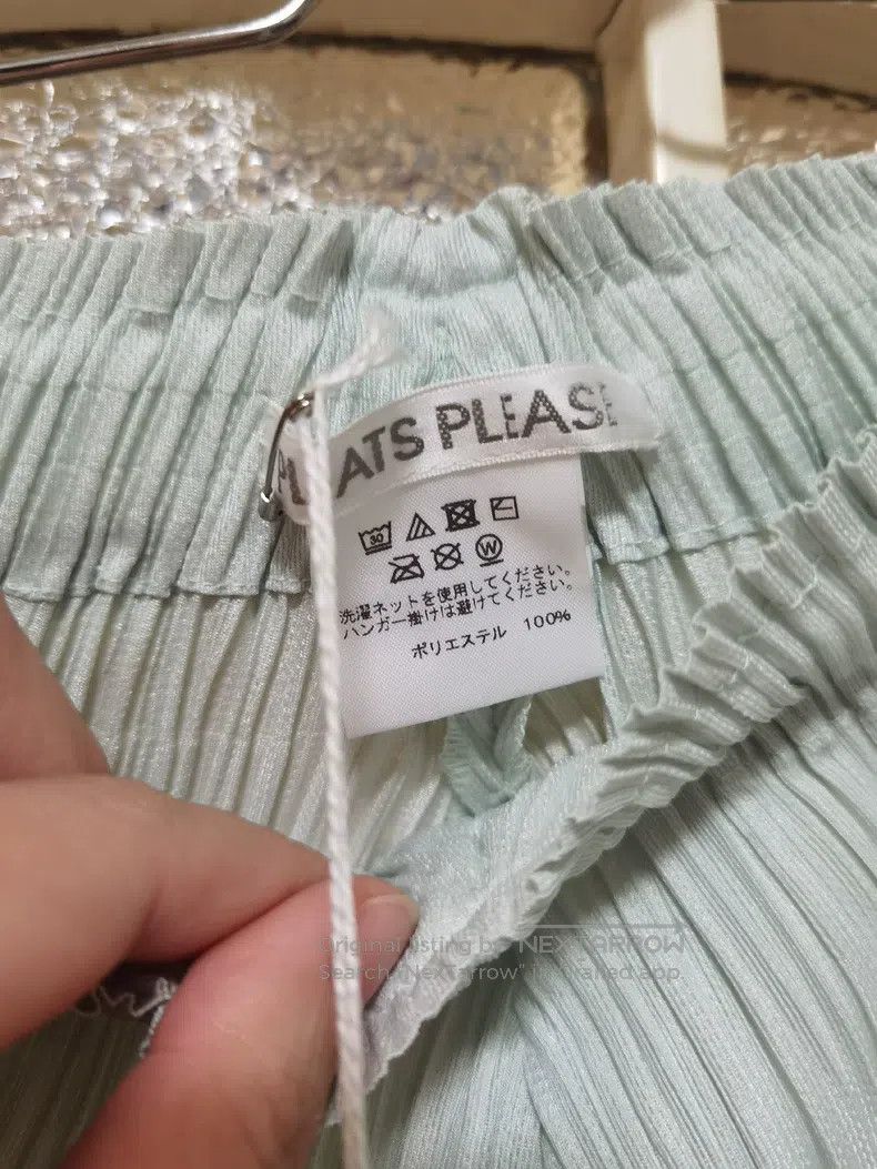 Issey Miyake Issey Miyake size:3 Hammer Pants, Light Green Size 22" - 2 Thumbnail