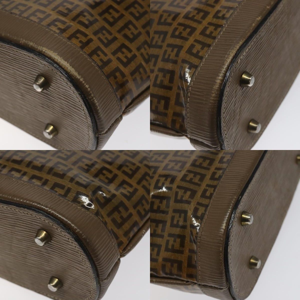 Fendi FENDI Zucchino Canvas Shoulder Bag Enamel Beige Gold Size ONE SIZE - 10 Thumbnail