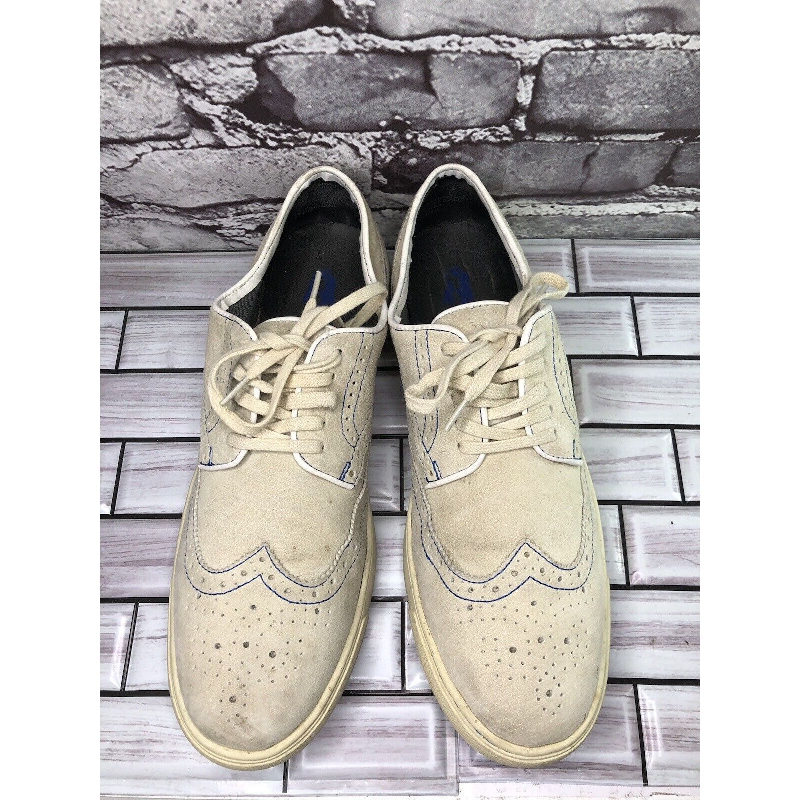 Hush Puppies Hush Puppies Ivory Suede Leather Wingtip Casual Lace Up Shoe Size US 8.5 / EU 41-42 - 12 Thumbnail
