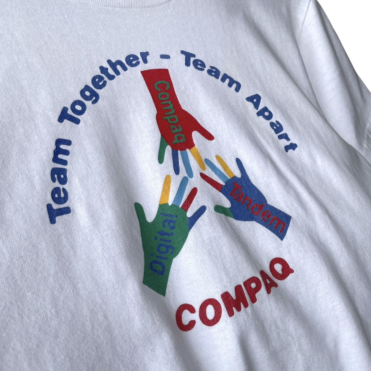 Vintage Compaq X Tandem Computers Vintage 1990s Merging Promo Tee Size US S / EU 44-46 / 1 - 4 Thumbnail