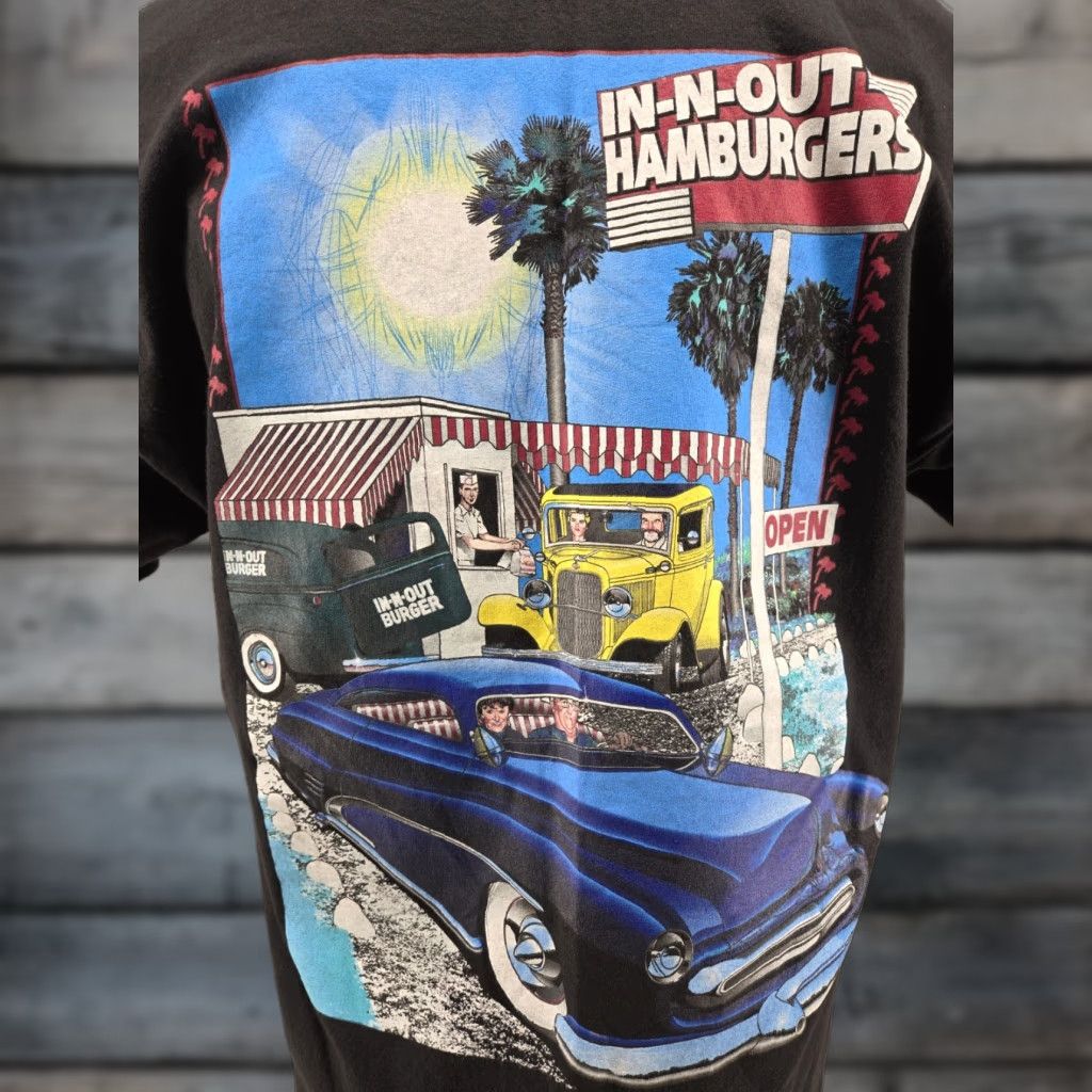 Vintage In-N-Out Burger T Shirt Large Black California Graphic Shirt Mens Size US L / EU 52-54 / 3 - 1 Thumbnail
