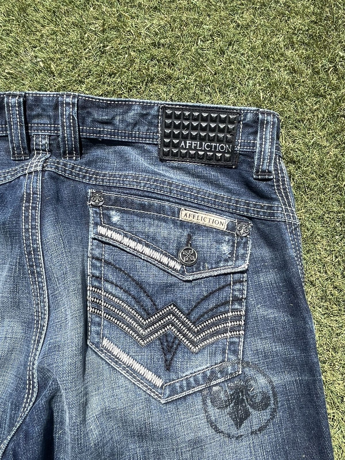 Affliction Vintage Affliction Copper Boot Cut Washed Blue Jeans Size 36 Size US 36 / EU 52 - 13 Thumbnail