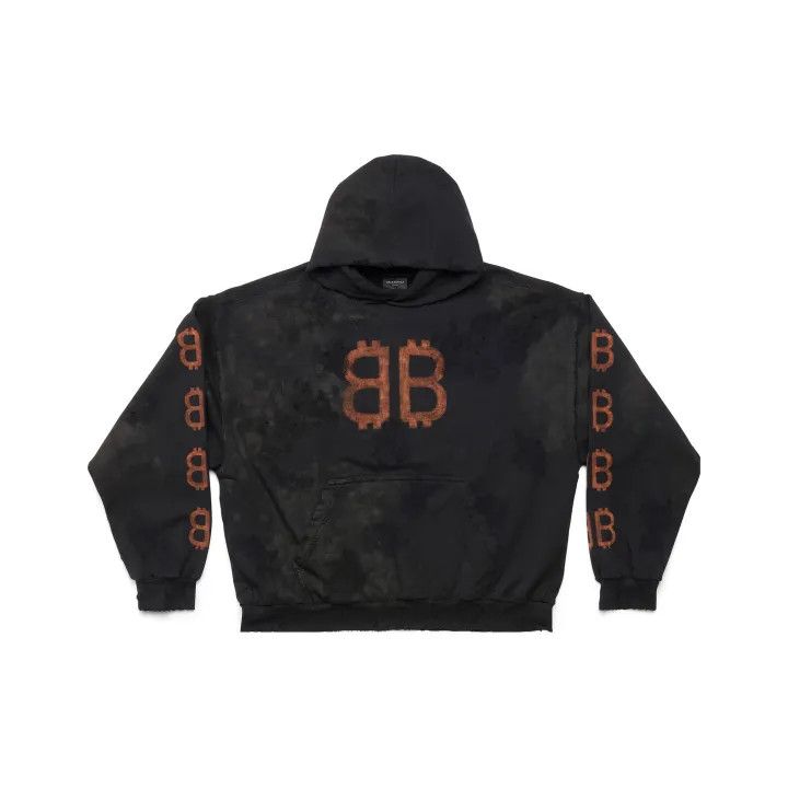 Balenciaga Balenciaga FW23 Distressed Logo Hoodie 0079 Size US L / EU 52-54 / 3 - 1 Thumbnail