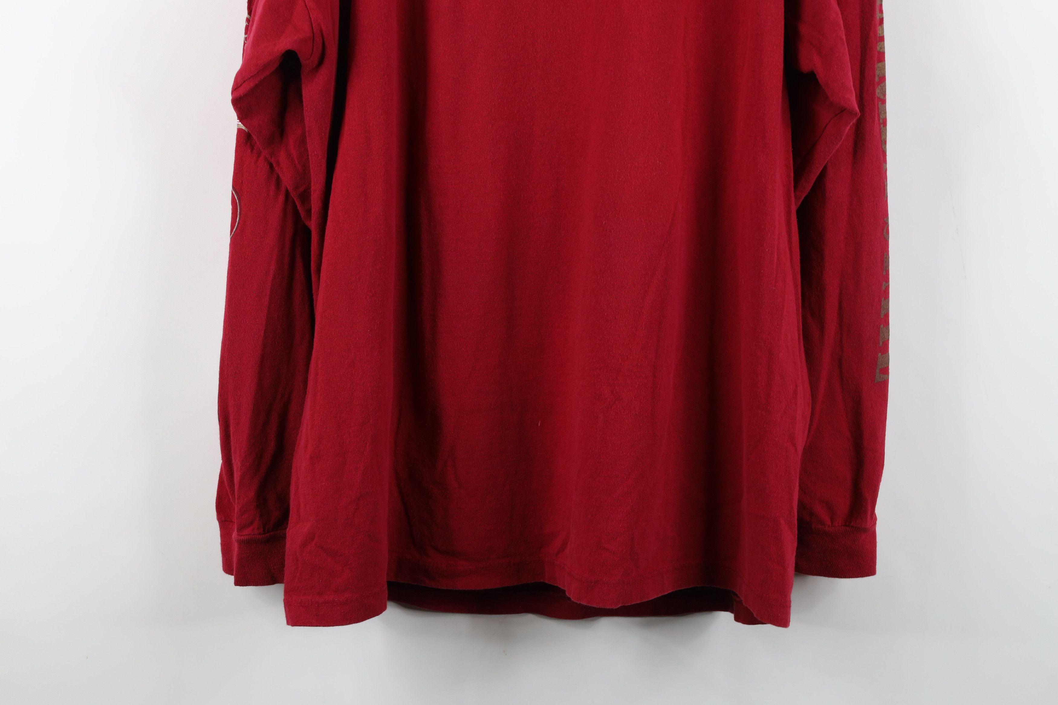 Vintage Vintage 90s State University Long Sleeve T-Shirt Red Cotton Size US L / EU 52-54 / 3 - 16 Thumbnail