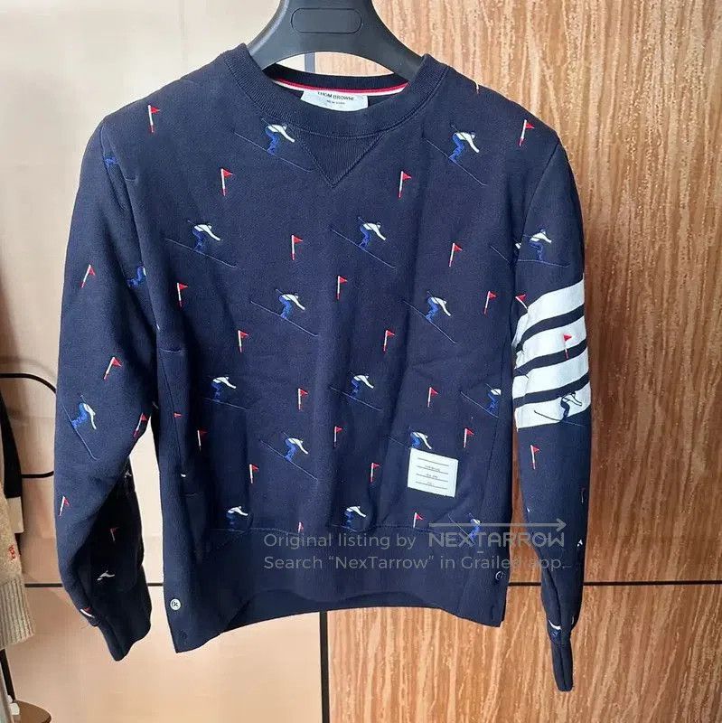 Thom Browne Thom Browne Navy Cotton Women's Sweatshirt . Size S / US 4 / IT 40 - 1 Thumbnail