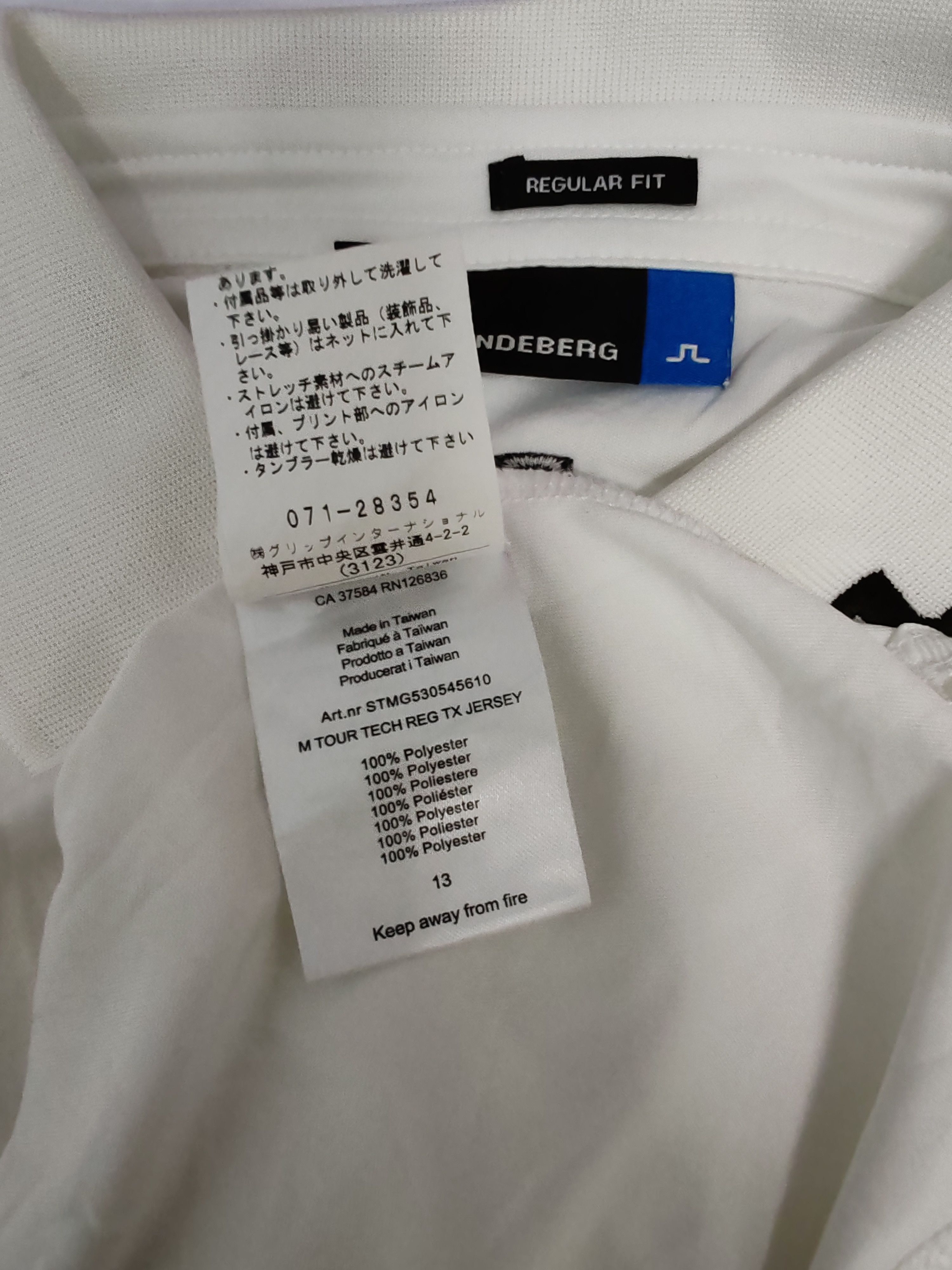 Designer J.Lindeberg Polo tee Shirt Regular Fit White Size US M / EU 48-50 / 2 - 5 Thumbnail