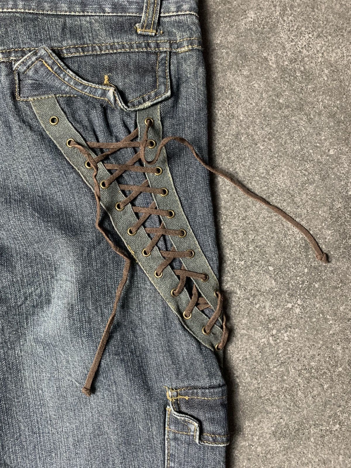 Japanese Brand 2000s In The Attic Homme Japan Lace Up Flared Jeans Size US 32 / EU 48 - 4 Thumbnail