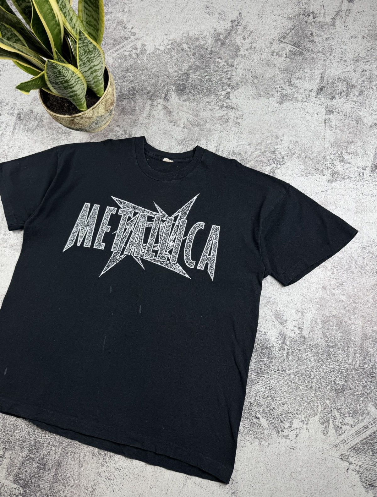 Metallica Metallica USA 1995 1996 Rock Rap Hip Hop Faded T Shirt Tee Size US XL / EU 56 / 4 - 12 Thumbnail