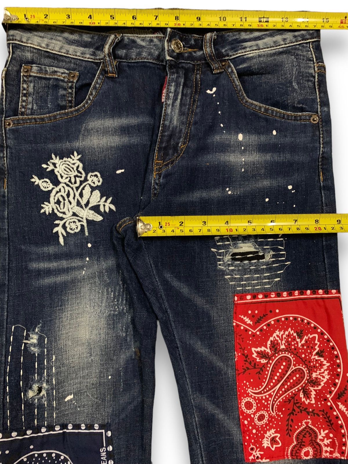 Kapital Vintage Boro Sashiko Bandana Patchwork Jeans like Kapital Size US 29 - 14 Thumbnail